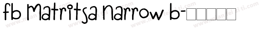 Fb Matritsa Narrow B字体转换